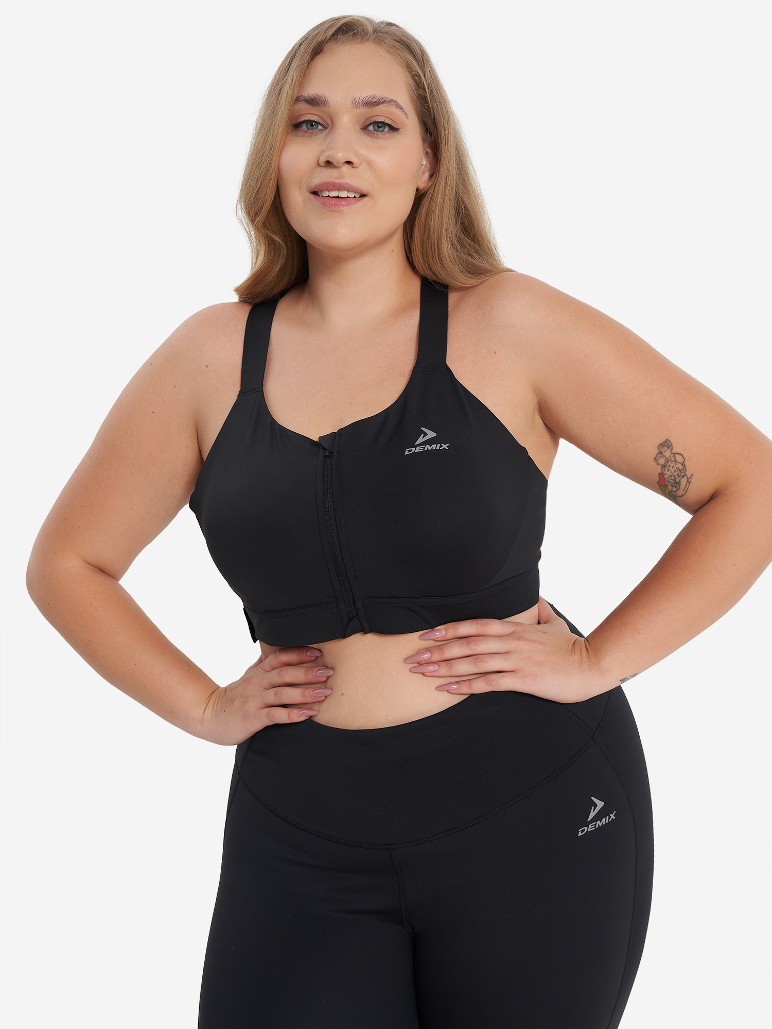 

Топ бра спортивный PowerMove Gym, Plus Size, Черный