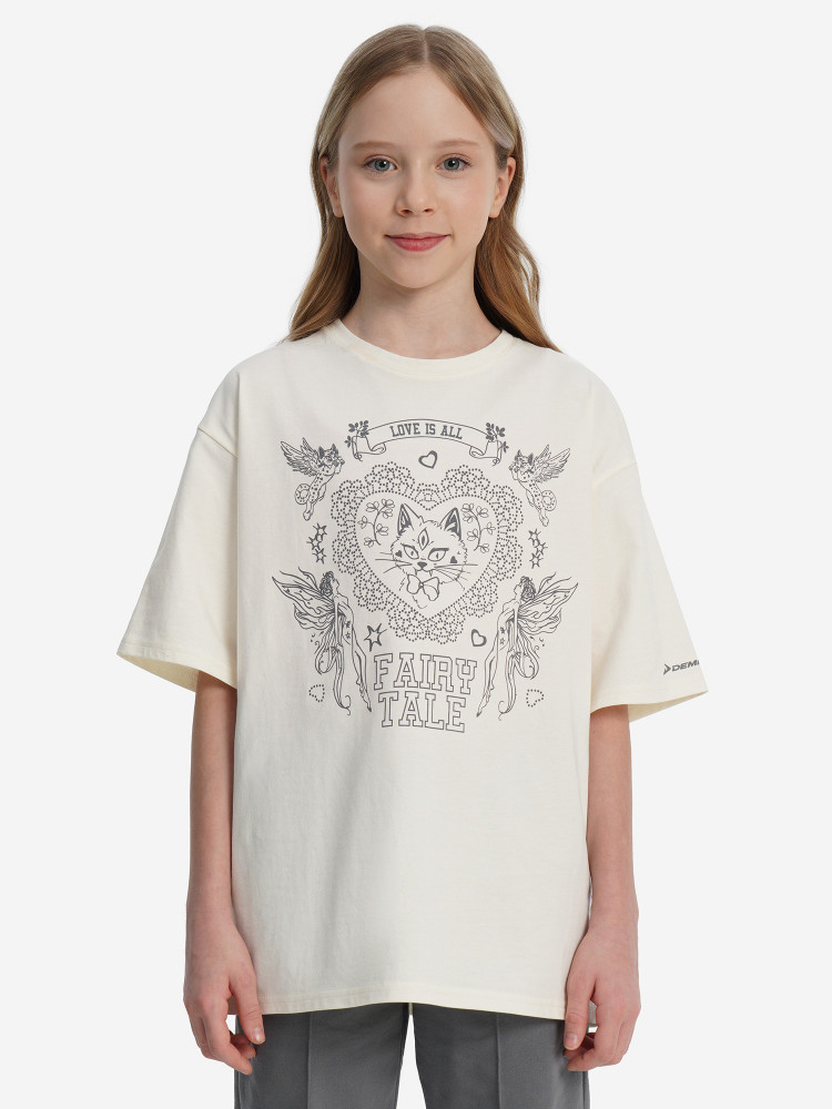 Футболка для девочек оверсайз - фото 5