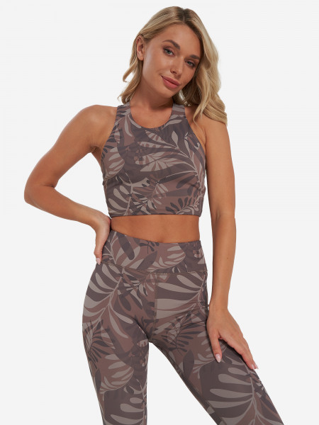 Топ бра спортивный HighFlow Yoga Longline Gfx