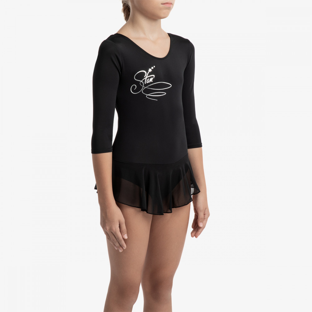 Купальник гимнастический с длинным рукавом для девочек - фото 1