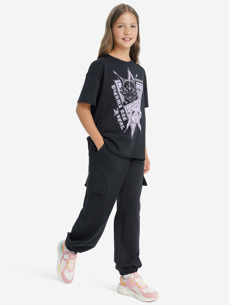 Брюки для девочек оверсайз Demix - фото 4