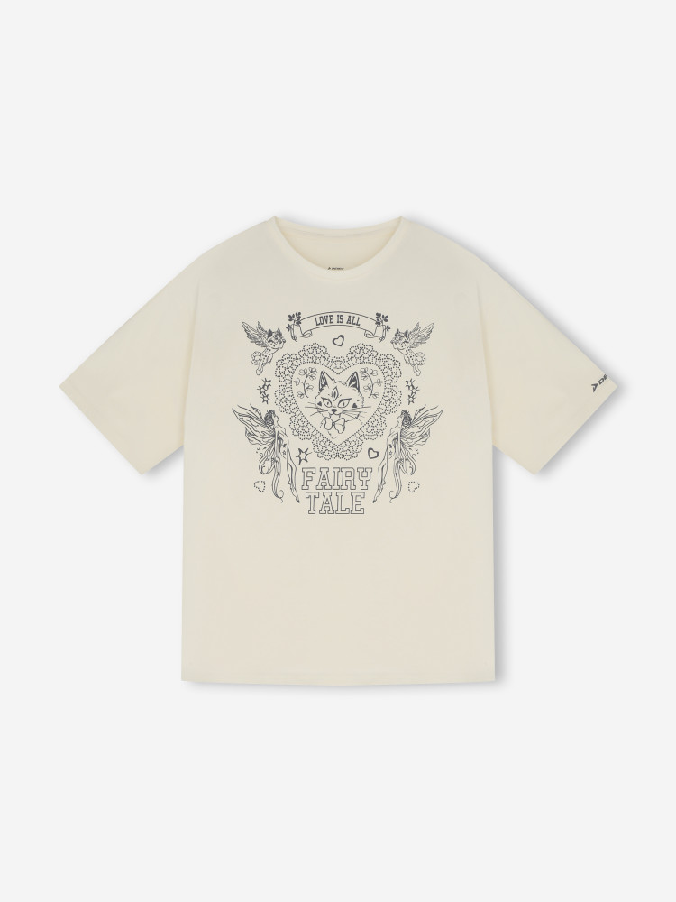 Футболка для девочек оверсайз - фото 1