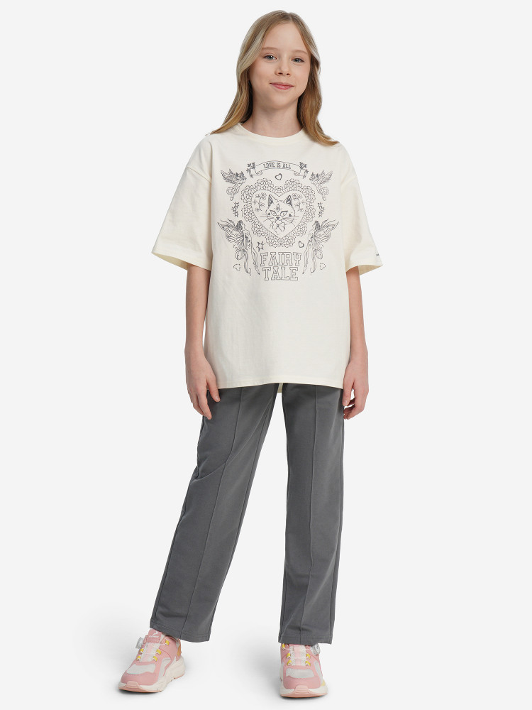 Футболка для девочек оверсайз - фото 4